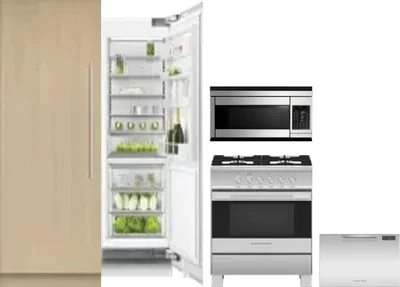 5 Piece Package Includes Refrigerator, Freezer, Range, Microwave And Dishwasher